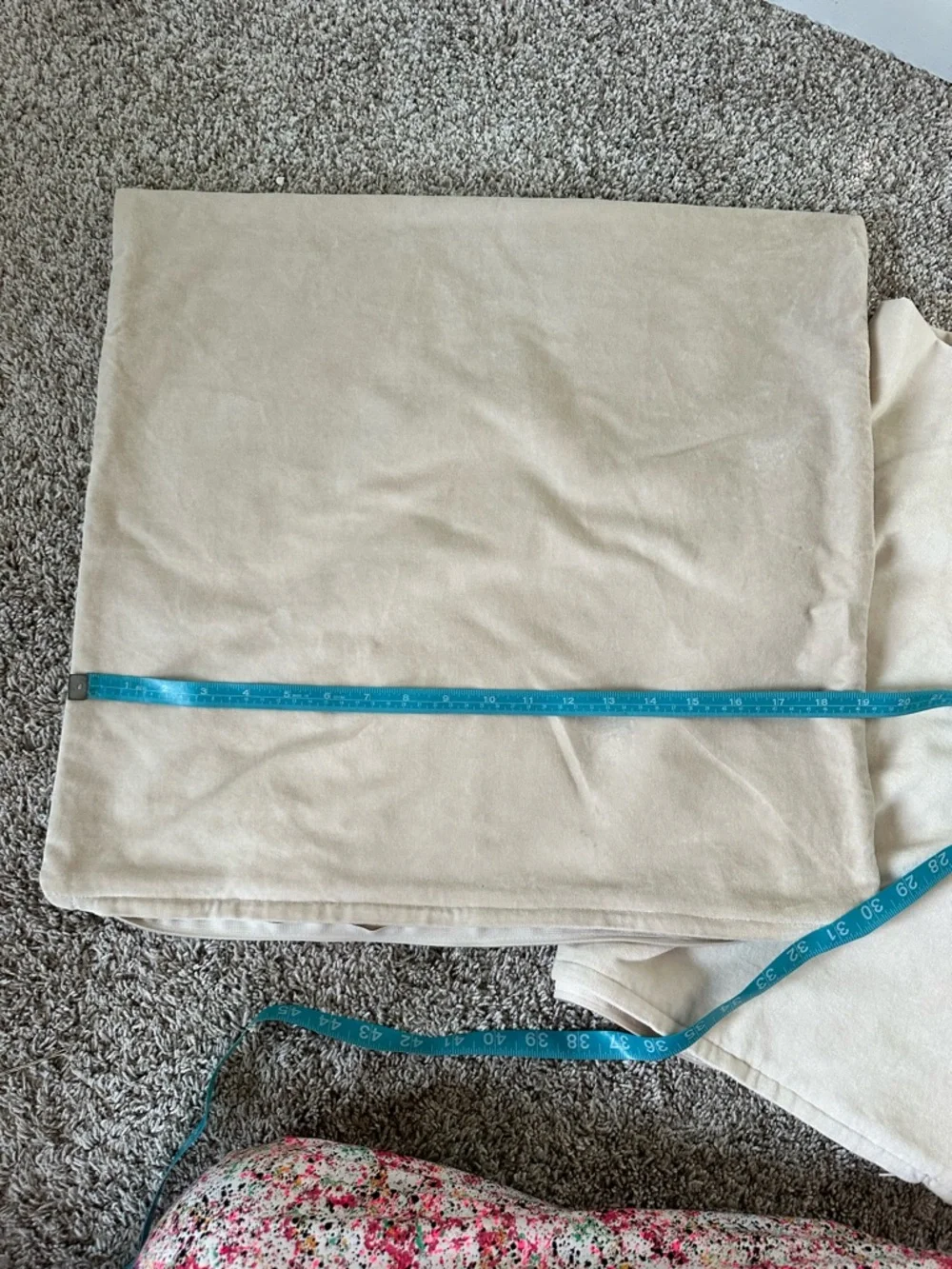 IKEA Beige Pillow Covers - Set of 2 velvet pillow cases. Matching cream .